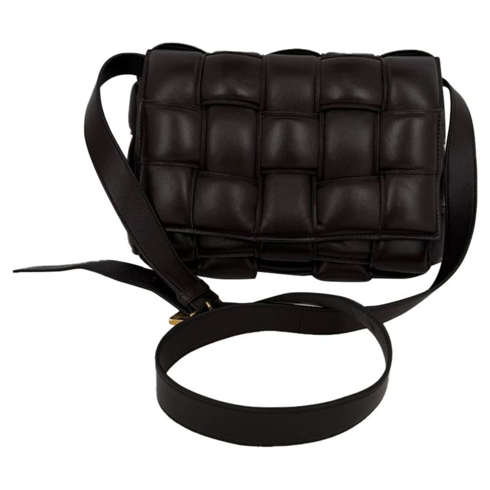 Bottega Veneta Cassette Padded Crossbody Bag in Brown Lamb Leather